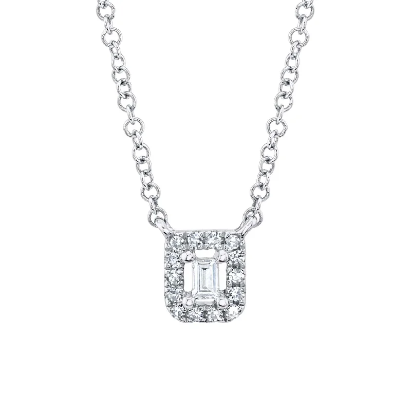 0.05CT DIAMOND BAGUETTE NECKLACE