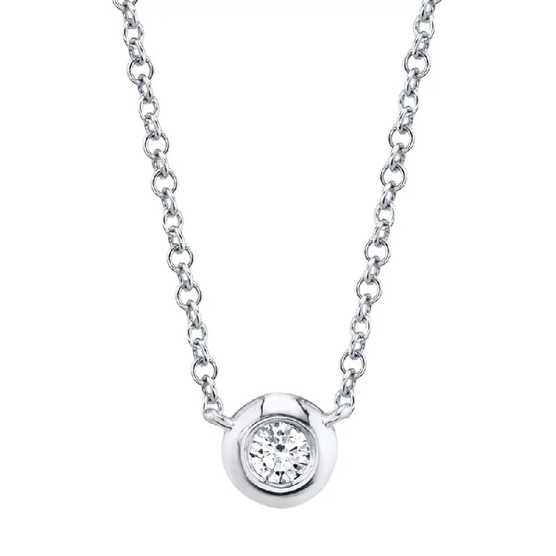 0.05CT DIAMOND BEZEL NECKLACE