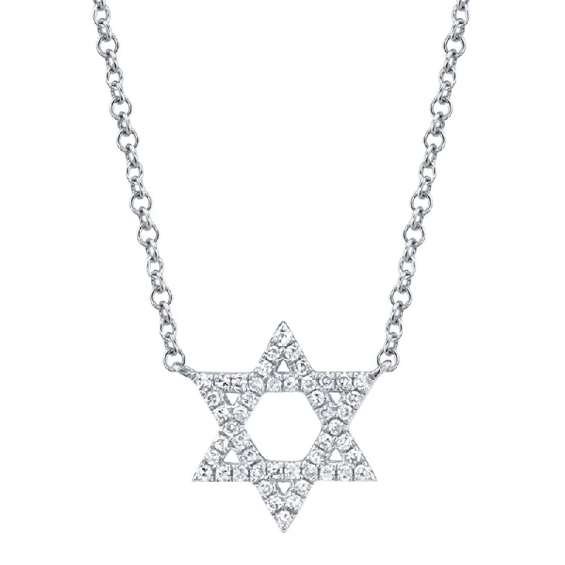 0.11CT DIAMOND STAR OF DAVID NECKLACE SC55005241