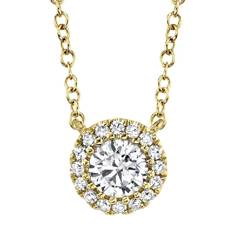 0.20CT-CTR(ROUND) 0.05CT-SIDE DIAMOND NECKLACE