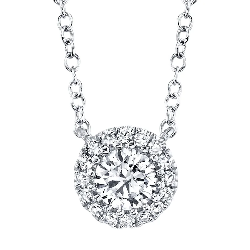 0.20CT-CTR(ROUND) 0.05CT-SIDE DIAMOND NECKLACE