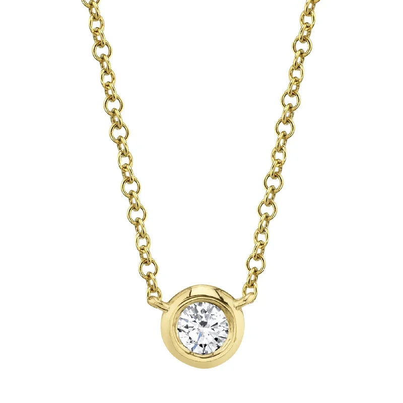 0.20CT DIAMOND BEZEL NECKLACE