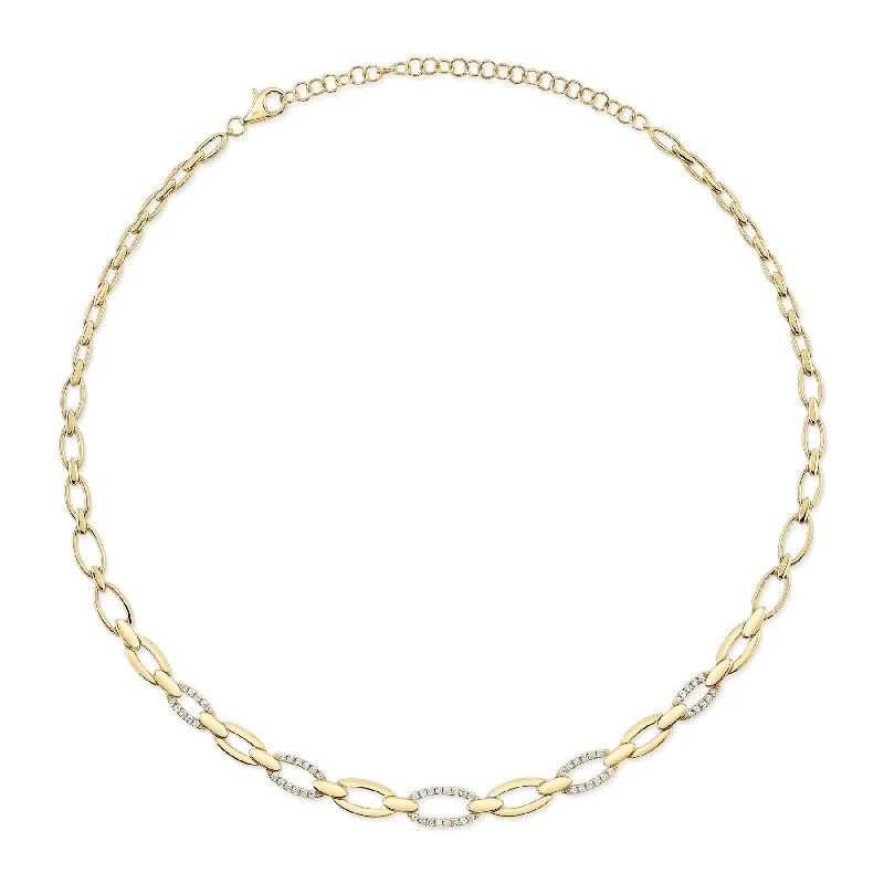 0.74CT DIAMOND LINK NECKLACE