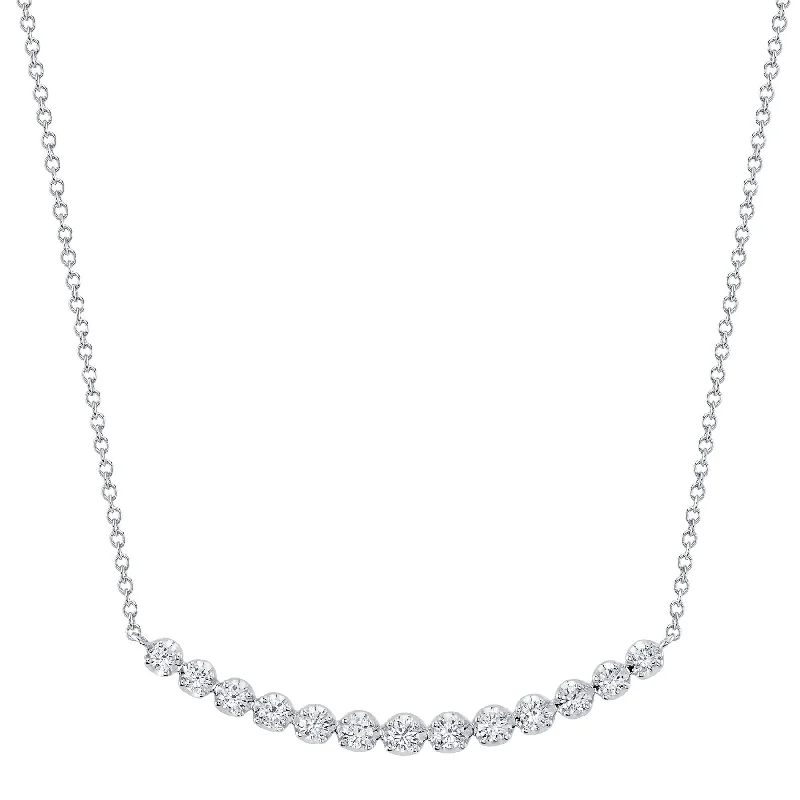 0.91CT DIAMOND CROWN SETTING NECKLACE