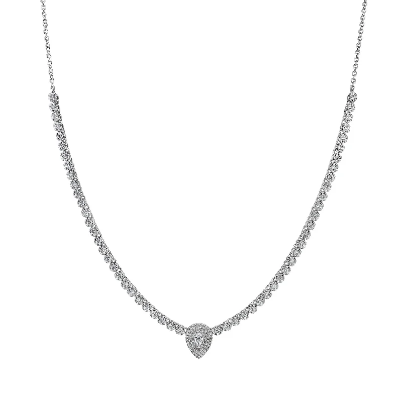 1.28CT DIAMOND PEAR NECKLACE