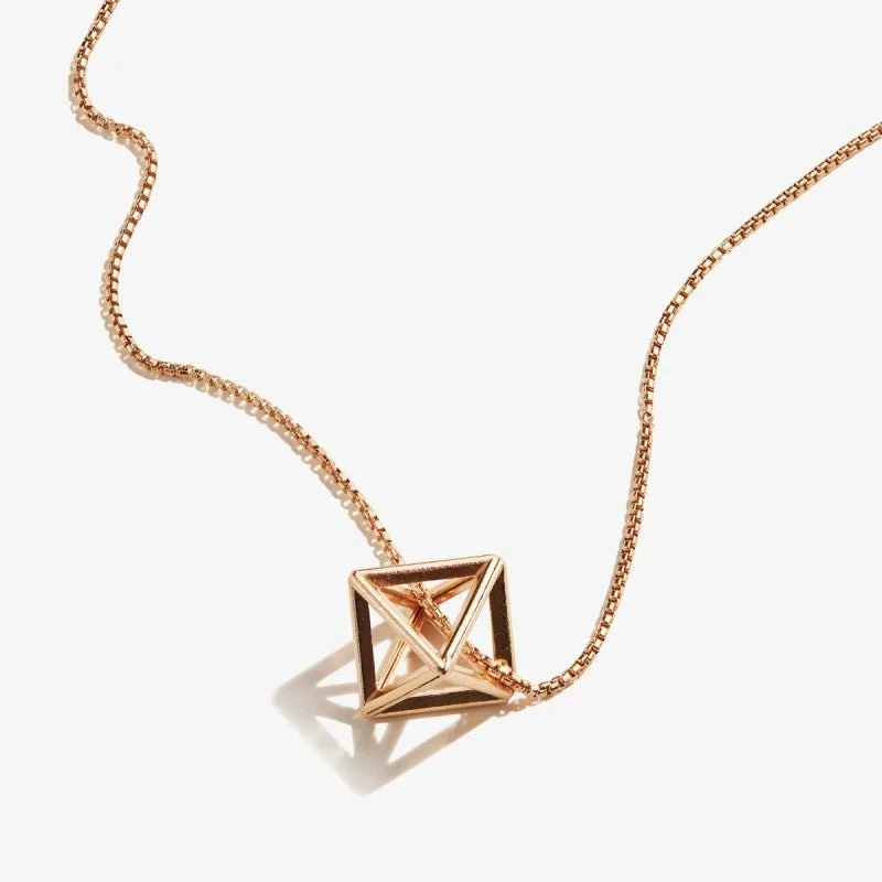 ALEX AND ANI Octahedron Necklace