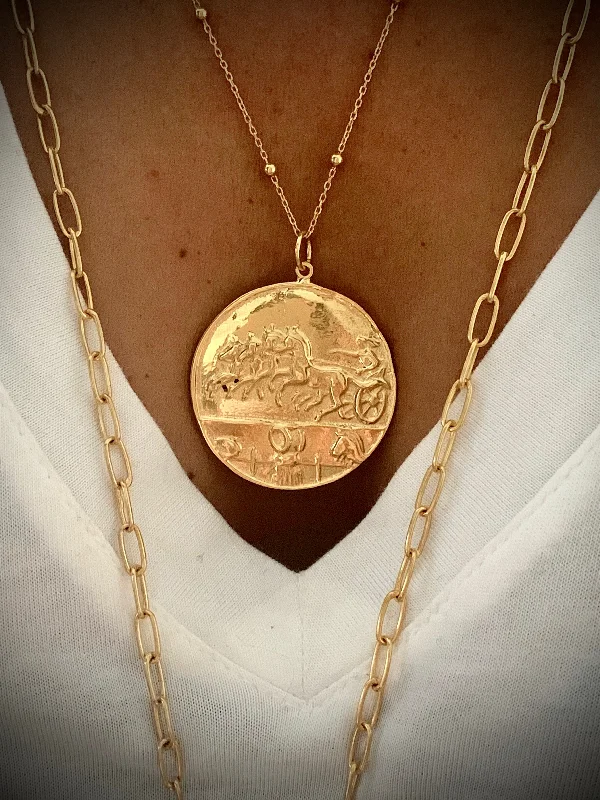 Ancient Greek Dirham Coin Necklace