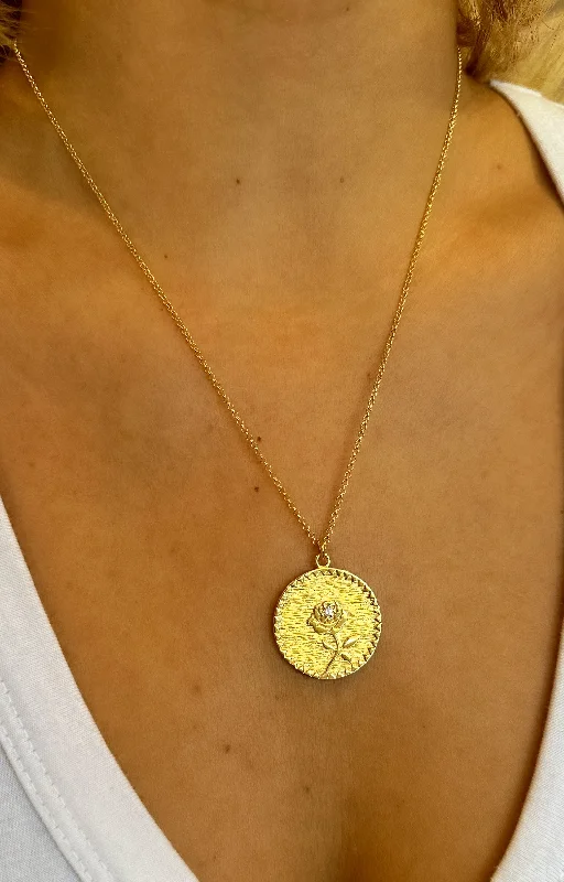 Eternal Rose Medallion Necklace