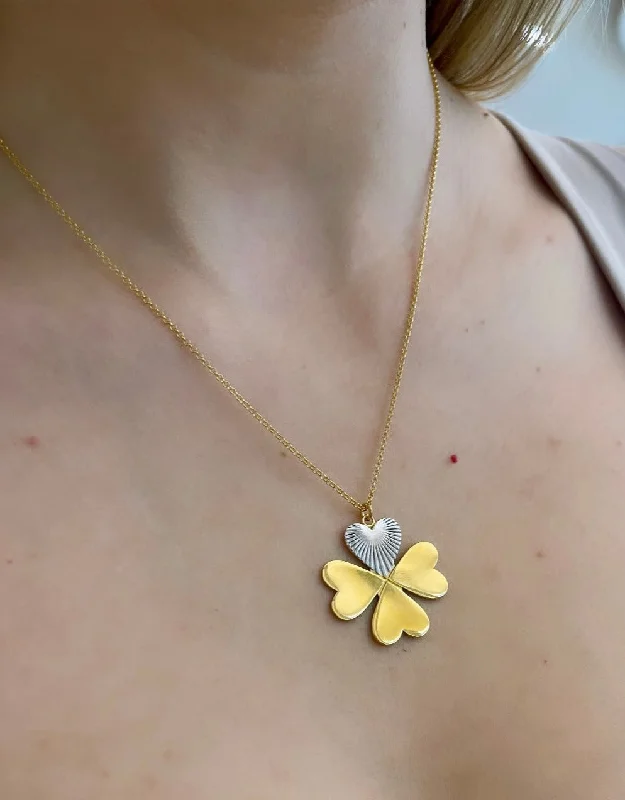 Four Heart Clover Necklace