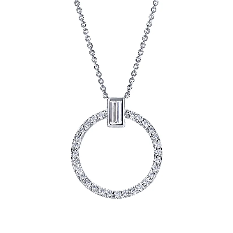 Lafonn Classic Baguette Diamond Necklace N0184CLP20