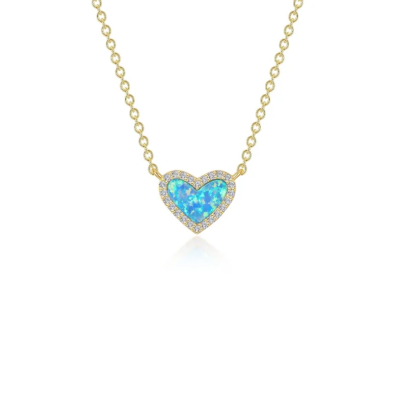 Lafonn Classic Blue Blue Opal Necklace N0331BOG20