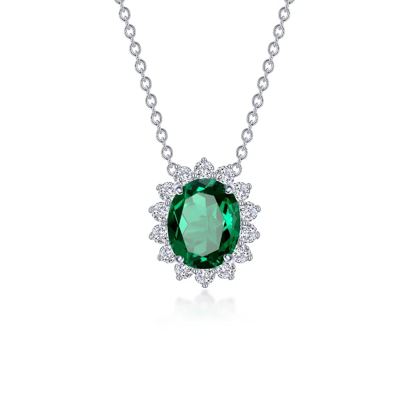 Lafonn Classic Emerald Necklace N0286CEP20