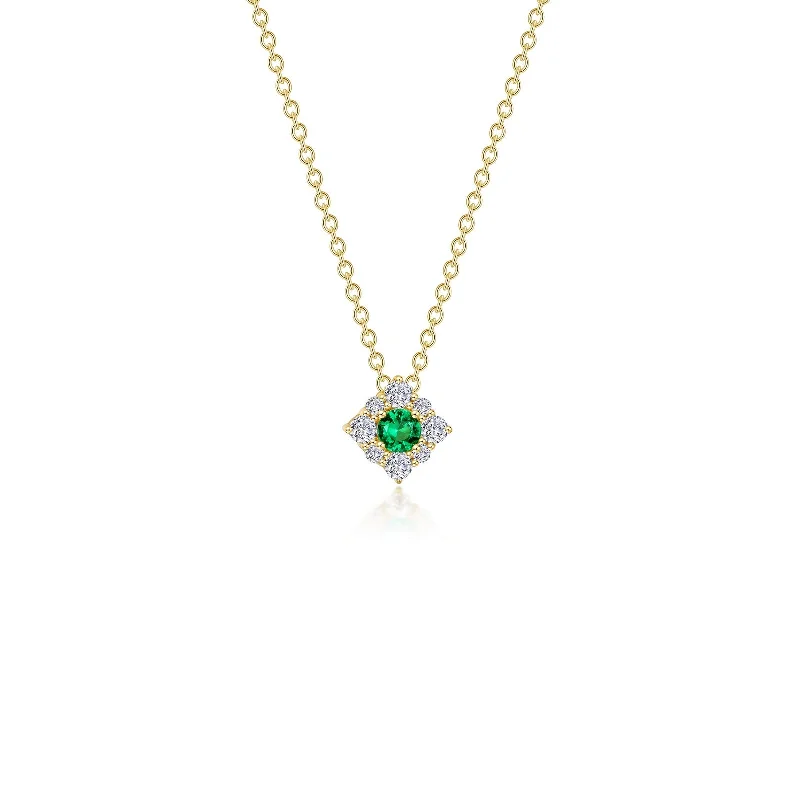 Lafonn Classic Emerald Necklace N0324CEG18