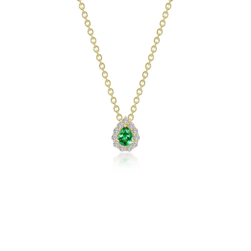 Lafonn Classic Emerald Necklace N0325CEG18