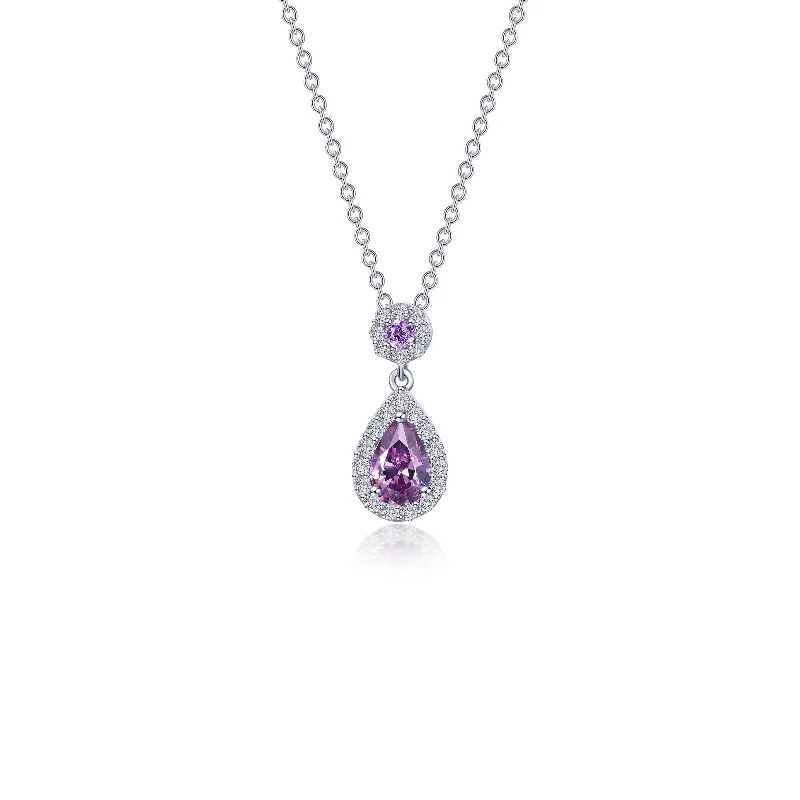 Lafonn Classic Pear Amethyst Amethyst Necklace N0318AMP20