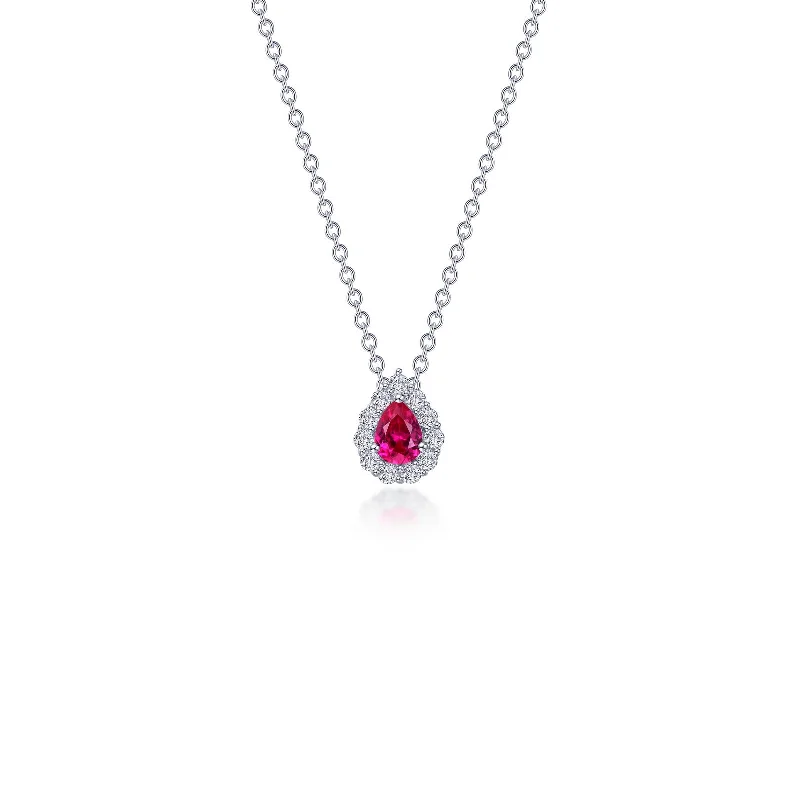 Lafonn Classic Ruby Necklace N0325CRP18