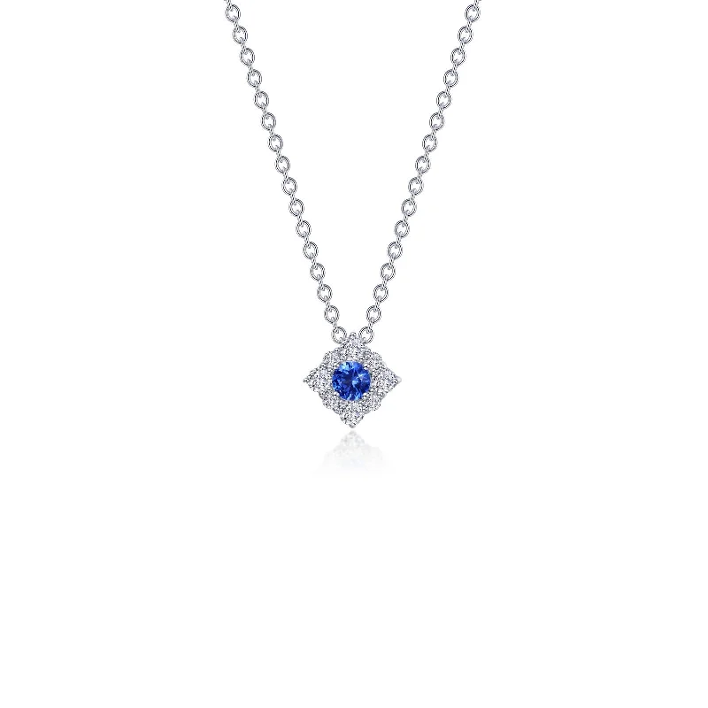 Lafonn Classic Sapphire Necklace N0324CSP18