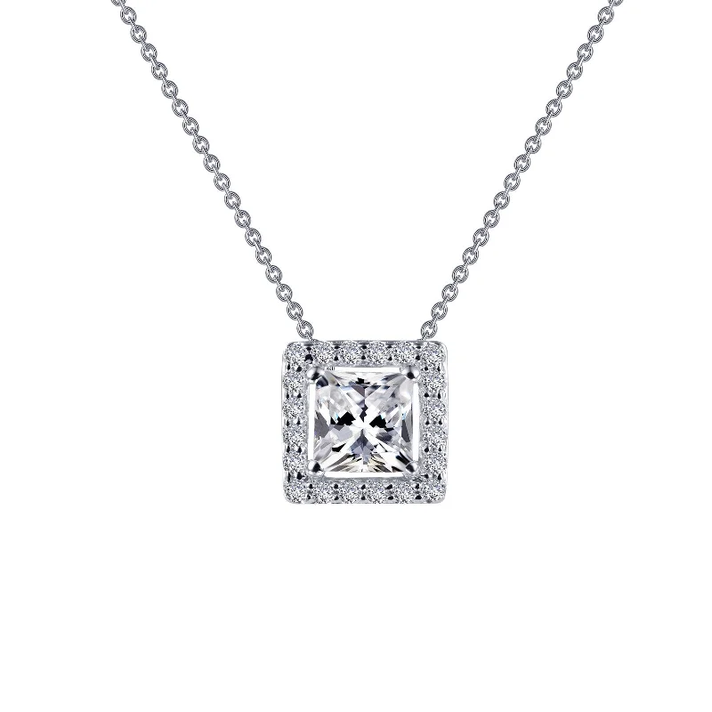 Lafonn Classic Square Diamond Necklace N0101CLP18