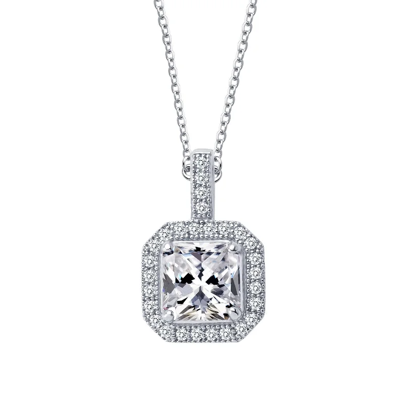 Lafonn Classic Square Diamond Necklace P0017CLP18