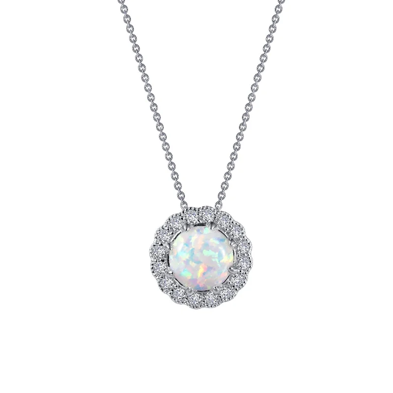 Lafonn Heritage Round Opal Opal Necklace P0205OPP18