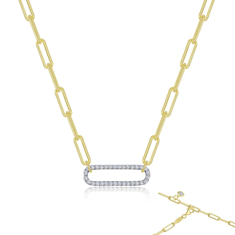 Lafonn Paperclip Diamond Necklace N0239CLT20