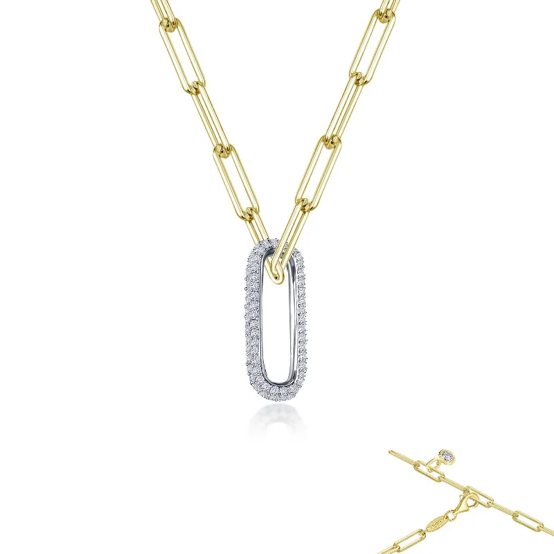 Lafonn Paperclip Diamond Necklace P0266CLT24