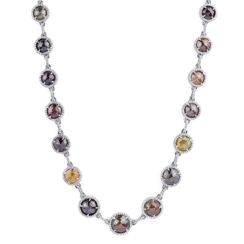 Assorted Rose Cut Diamond Necklace CN205