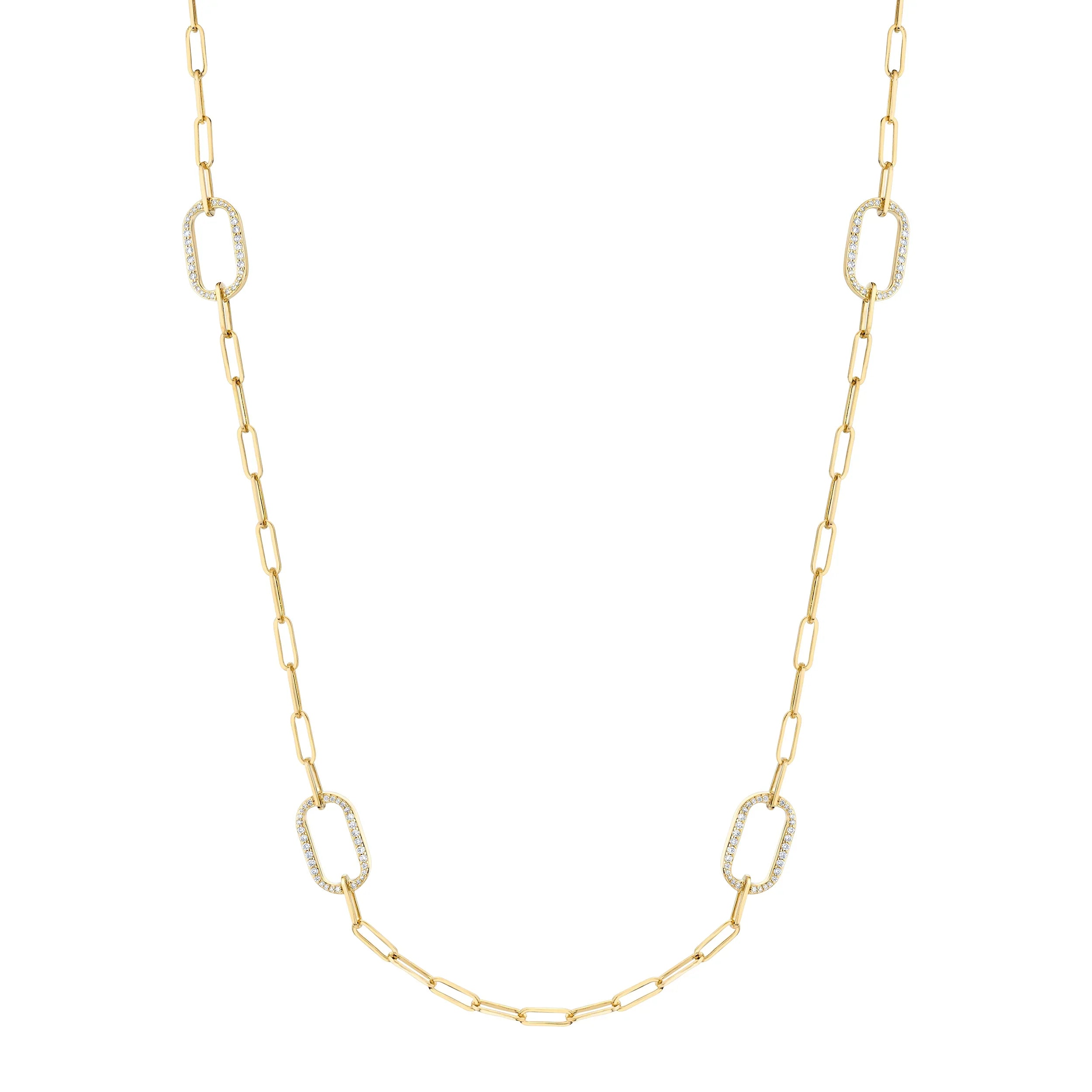 Pavé Link Station Necklace CN519