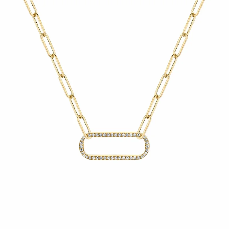 Pave Singleton Necklace CN356