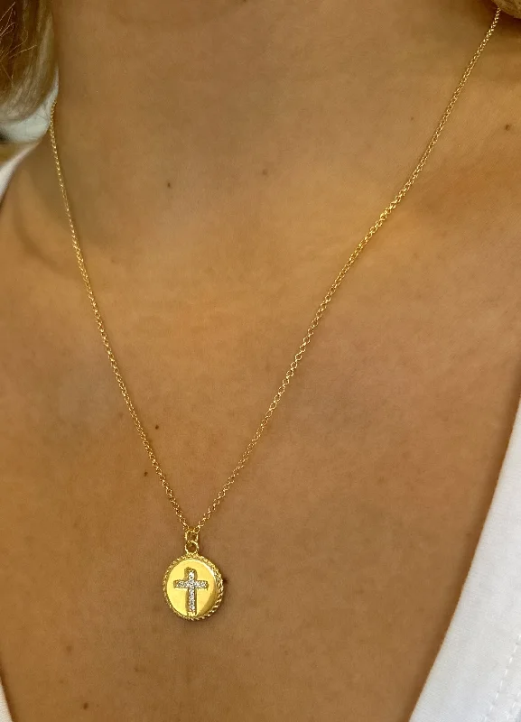 Mini Cross Token Necklace