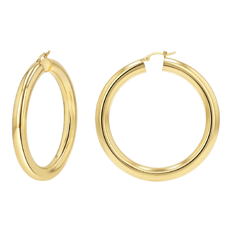 6mm Grand Tube Hoop Earrings