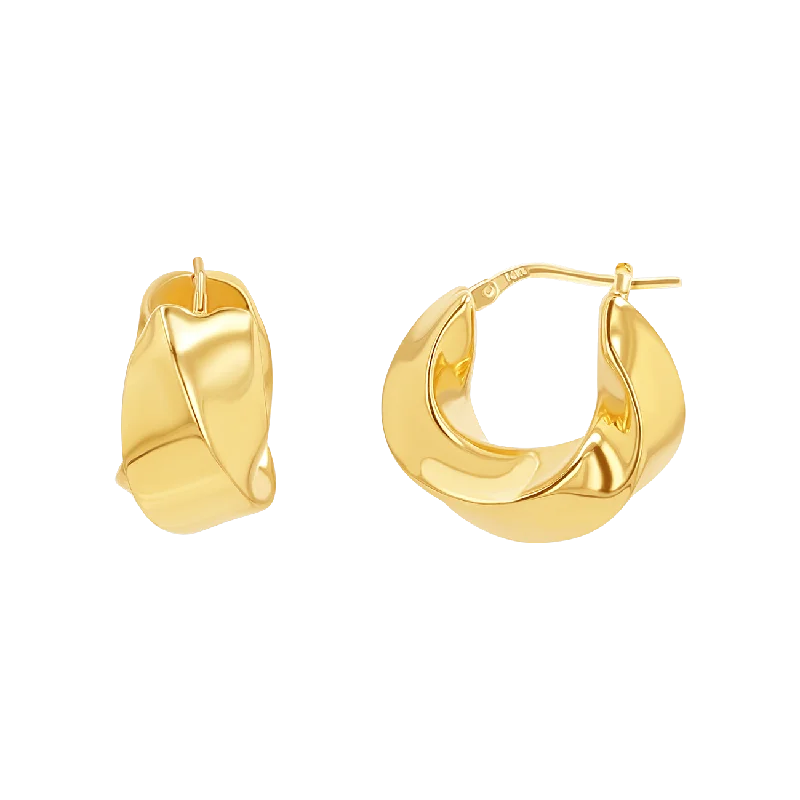 Thick Twist Hoop Earrings