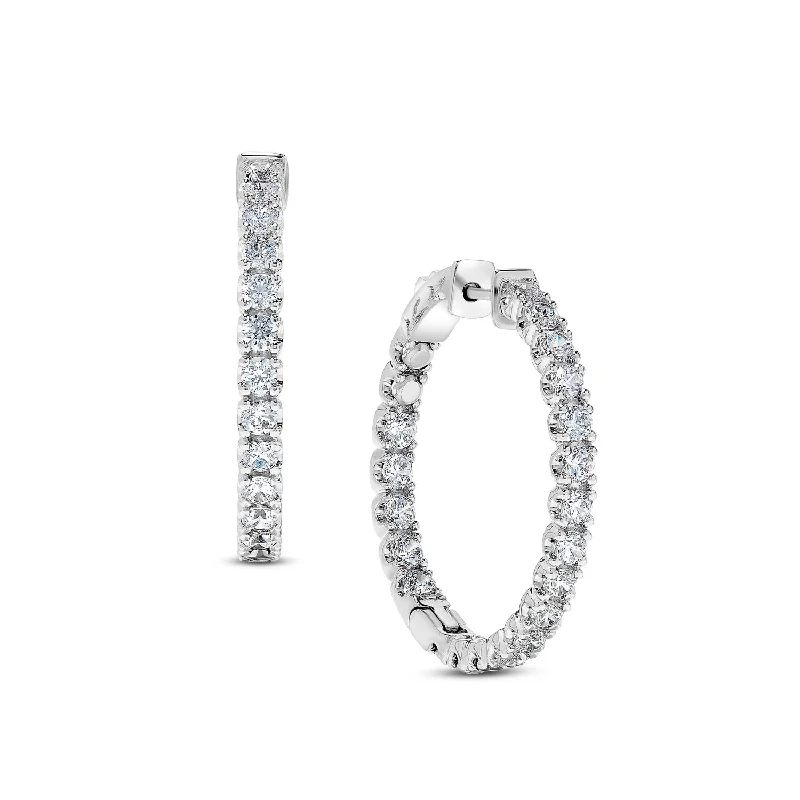 1ct Inside-Out Diamond Hoops