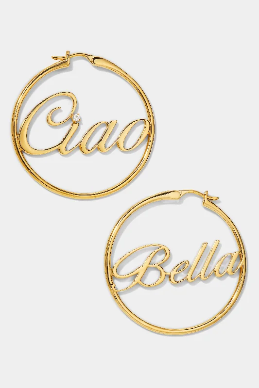 AJOA DOLCE VITA CIAO BELLA HOOP EARRINGS