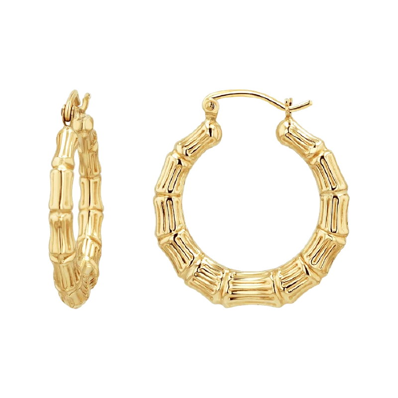 Bamboo Hoop Earrings