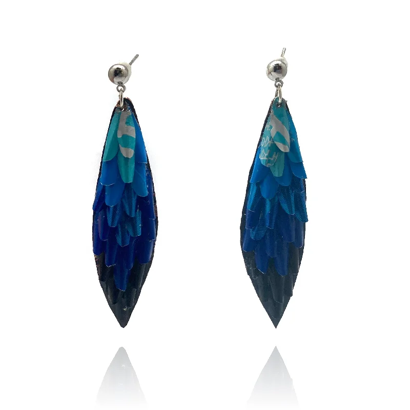 Blue Gradient Aluminum Earrings