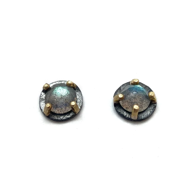 Carved Studs - Labradorite