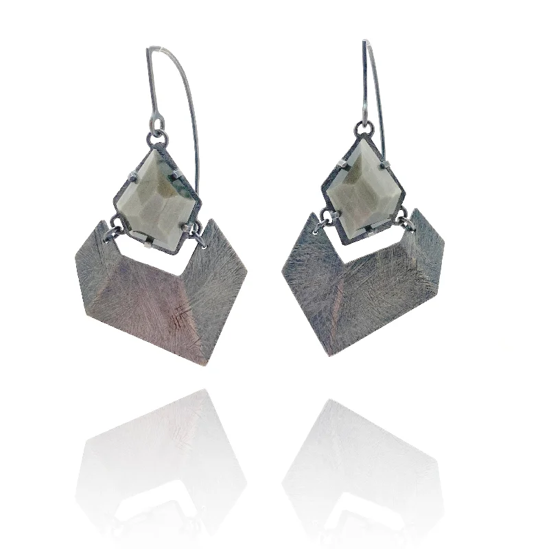 Chatoyant Quartz Earrings