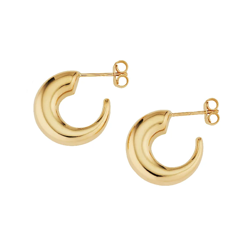 Chunky Gold Graduated Open Tube Hoops