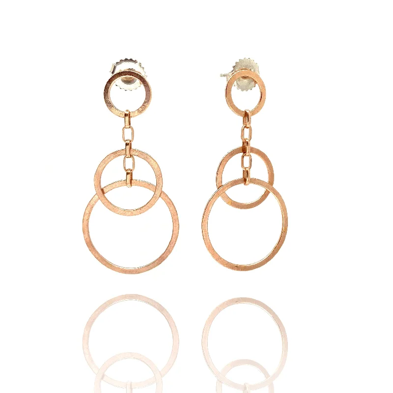 Circle Bunches Earrings - Rose Gold