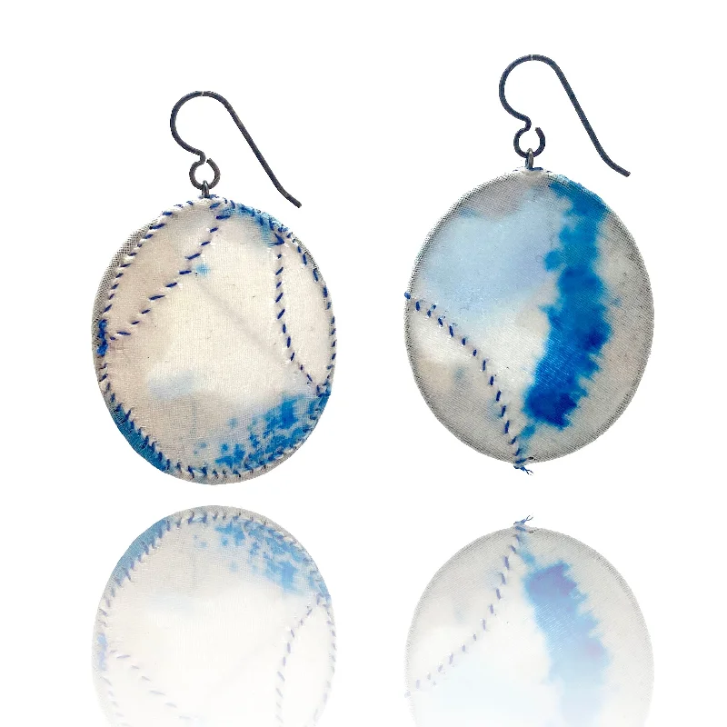 Cloud Oval Earrings