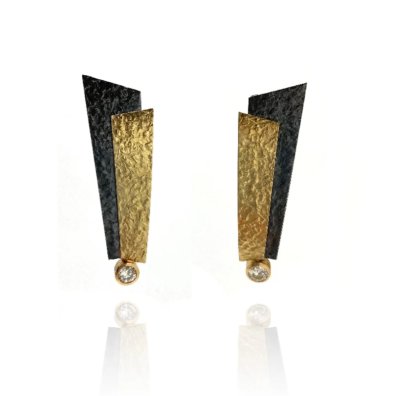 Diamond Cyclone Earrings