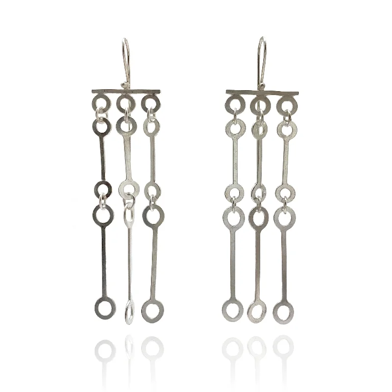 Drop Column Link Earrings