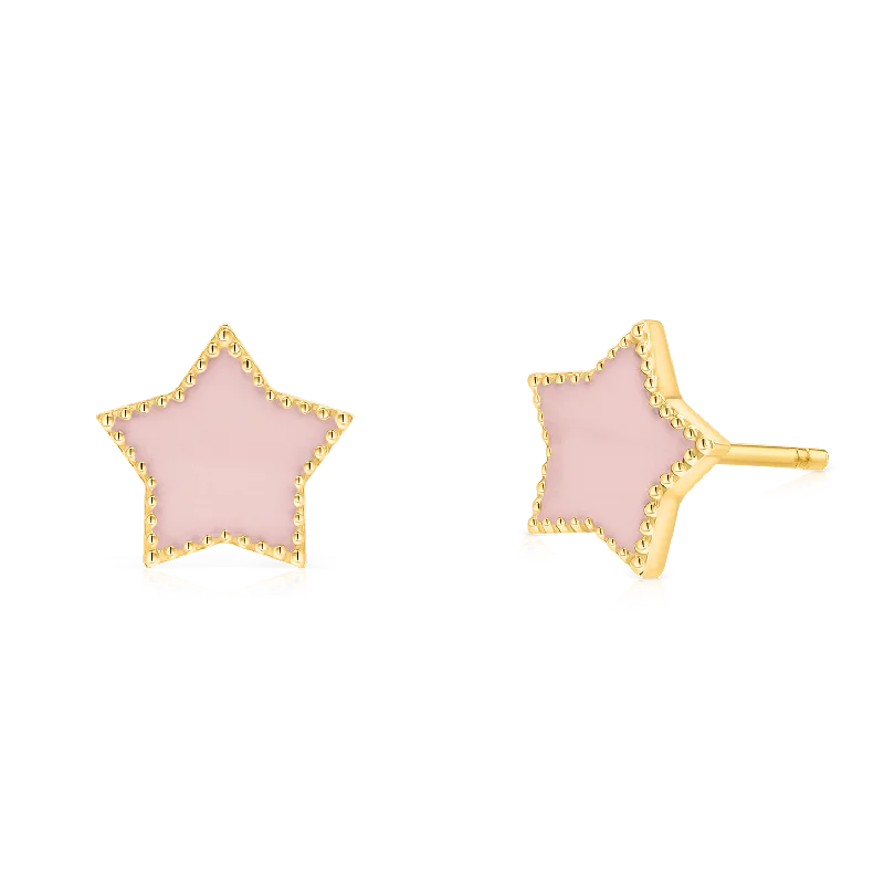 Enamel Star Earrings