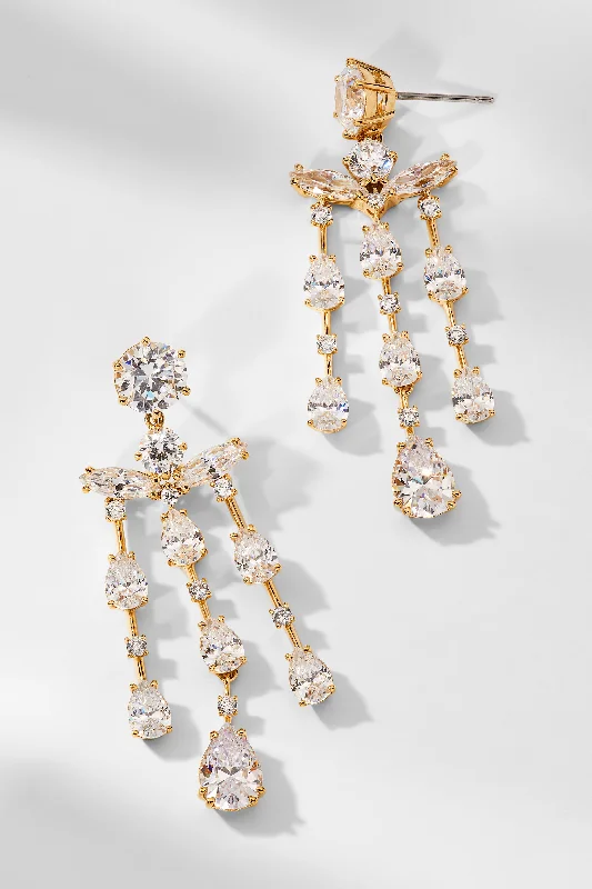 EVELYN CHANDELIER CZ EARRINGS