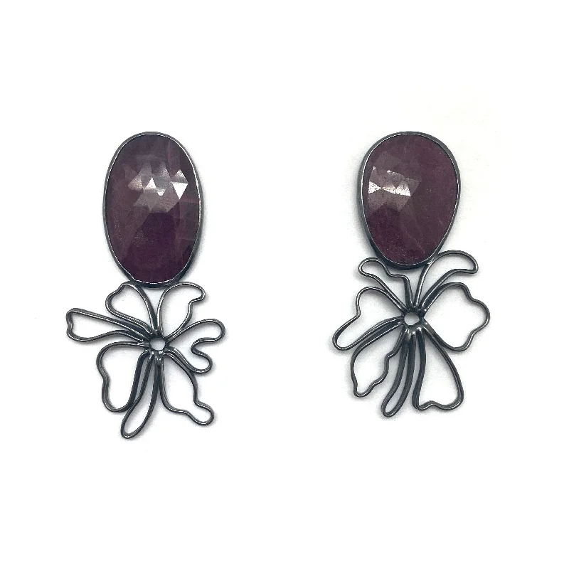 Floral Ruby Earrings