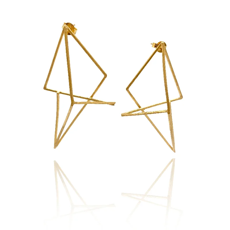 Gold Geometric Statement Earrings