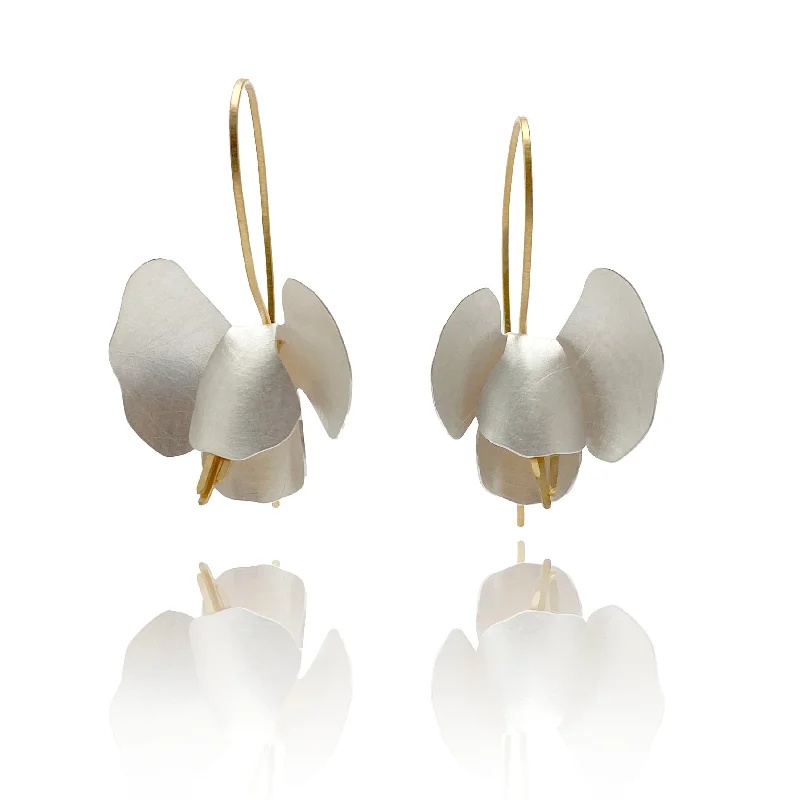 Hanging Orchid Earrings