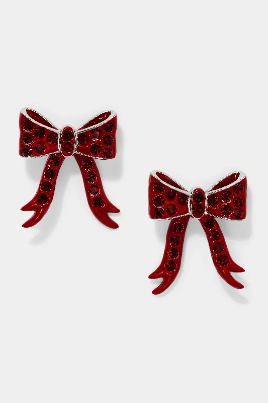 HOLI-DAZE BOW FRONTBACK EARRINGS