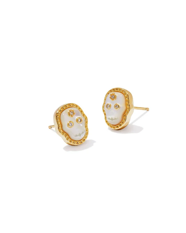 Kendra Scott Gold Ivory Skeleton Studs